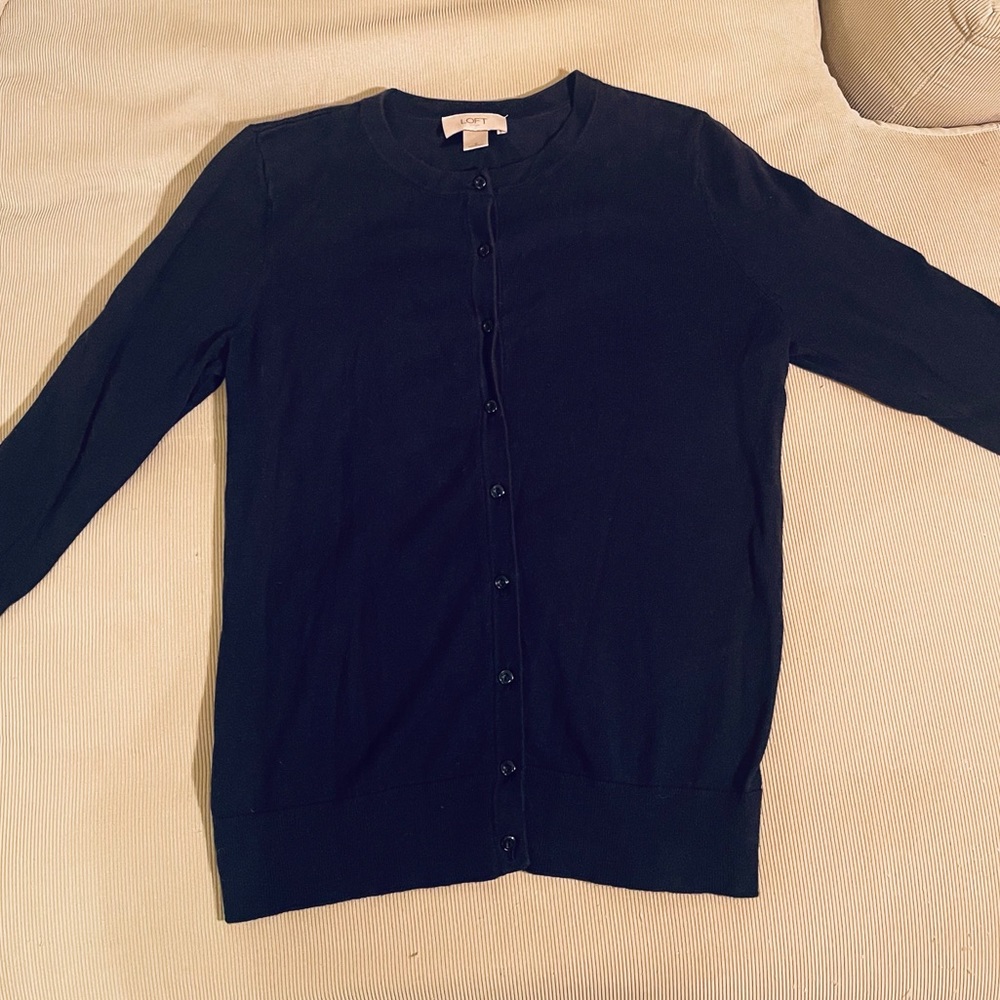 LOFT Navy Blue Cardigan